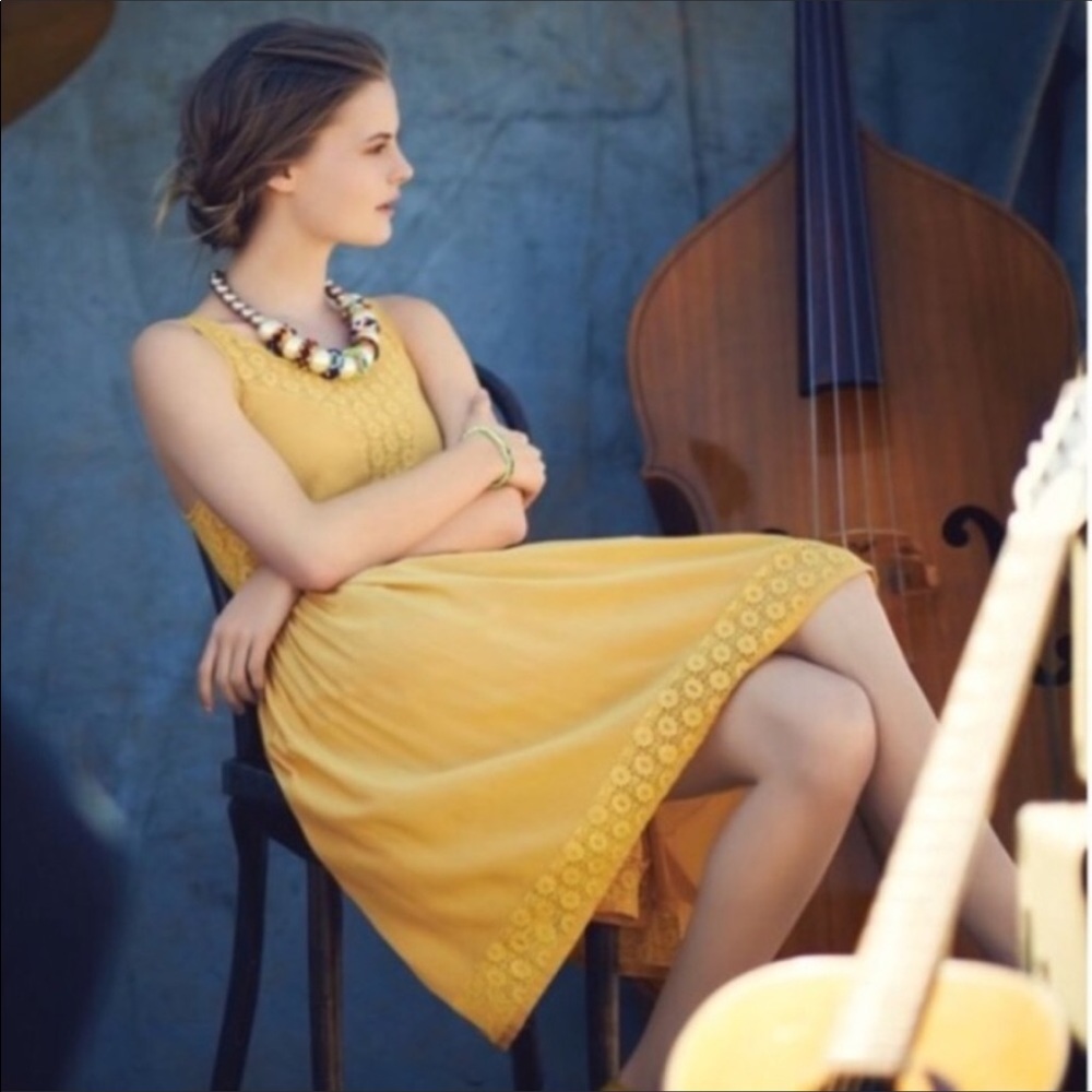 Anthropologie Matepe yellow dress by Lilka